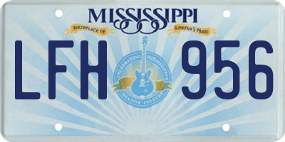 MS license plate LFH956