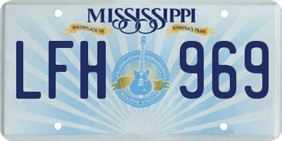 MS license plate LFH969