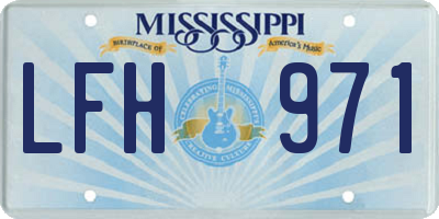 MS license plate LFH971