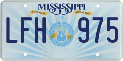 MS license plate LFH975