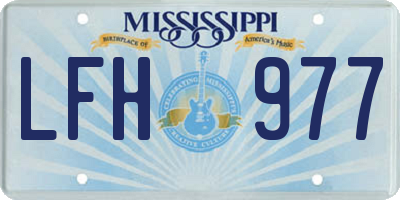 MS license plate LFH977