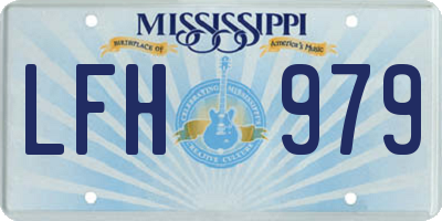 MS license plate LFH979