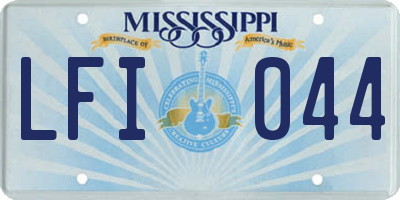 MS license plate LFI044