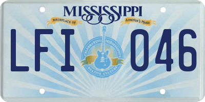 MS license plate LFI046