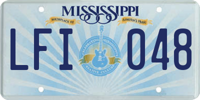 MS license plate LFI048