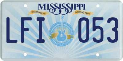 MS license plate LFI053