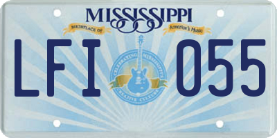 MS license plate LFI055