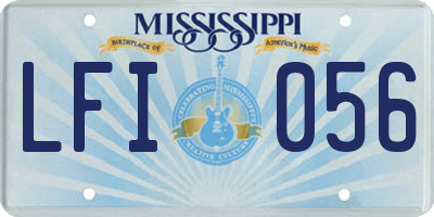 MS license plate LFI056