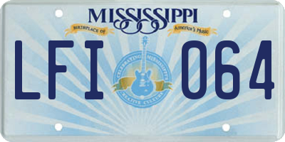 MS license plate LFI064