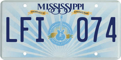 MS license plate LFI074