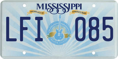 MS license plate LFI085