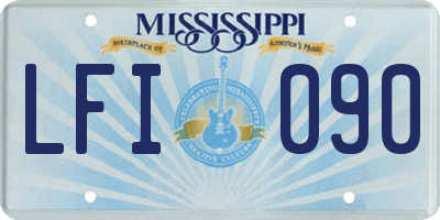 MS license plate LFI090