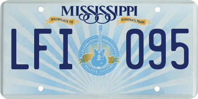 MS license plate LFI095