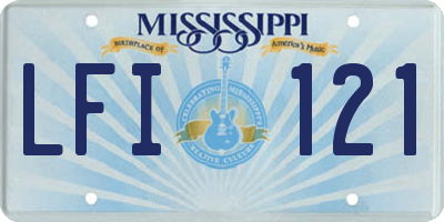 MS license plate LFI121