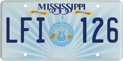 MS license plate LFI126
