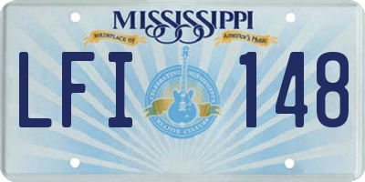 MS license plate LFI148