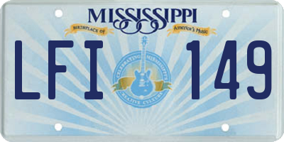 MS license plate LFI149