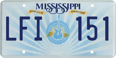 MS license plate LFI151