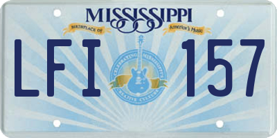 MS license plate LFI157