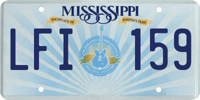 MS license plate LFI159