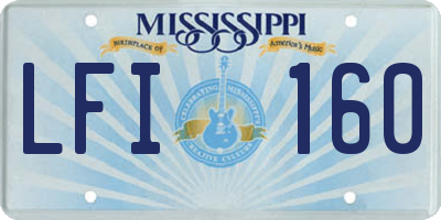 MS license plate LFI160