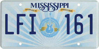 MS license plate LFI161