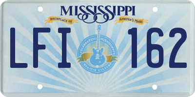 MS license plate LFI162