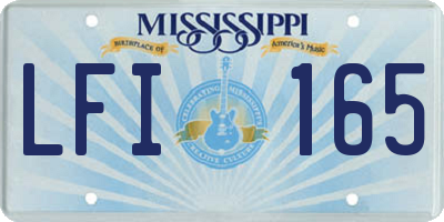 MS license plate LFI165