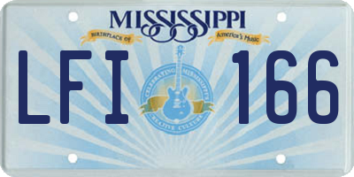 MS license plate LFI166