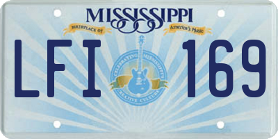 MS license plate LFI169