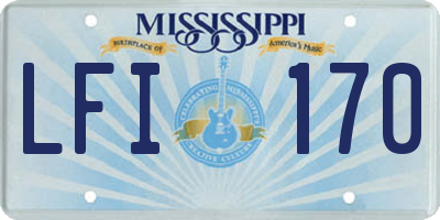 MS license plate LFI170