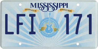 MS license plate LFI171