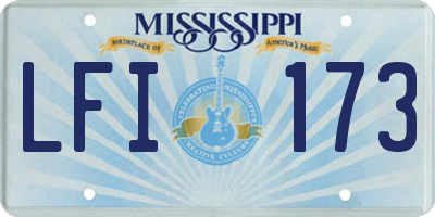 MS license plate LFI173