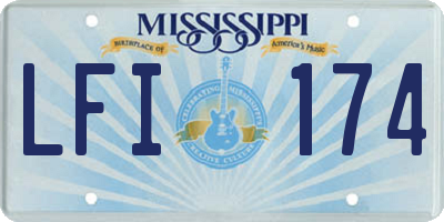 MS license plate LFI174