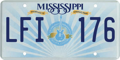MS license plate LFI176