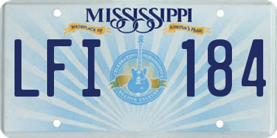 MS license plate LFI184