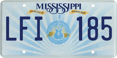 MS license plate LFI185