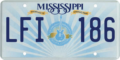 MS license plate LFI186