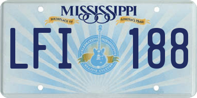 MS license plate LFI188