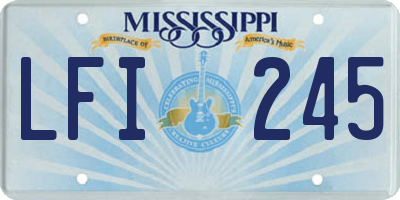 MS license plate LFI245