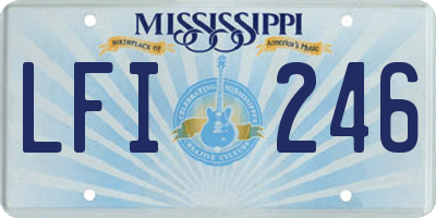 MS license plate LFI246