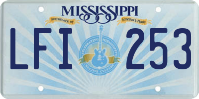 MS license plate LFI253