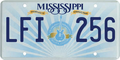 MS license plate LFI256