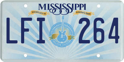 MS license plate LFI264
