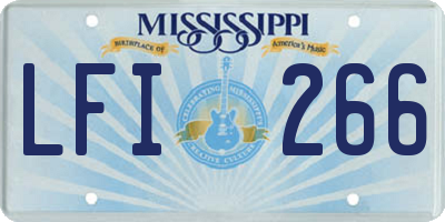 MS license plate LFI266