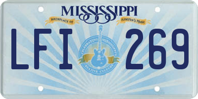 MS license plate LFI269