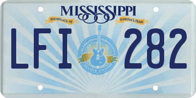 MS license plate LFI282