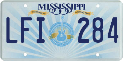 MS license plate LFI284