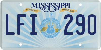 MS license plate LFI290