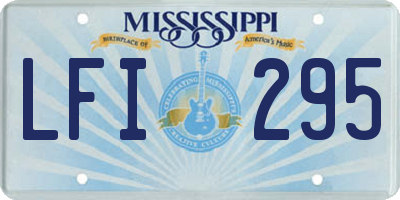 MS license plate LFI295